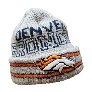 Denver Broncos New Era Gray Knit Beanie Like New NFL Football